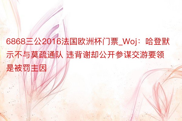 6868三公2016法国欧洲杯门票_Woj：哈登默示不与莫疏通队 违背谢却公开参谋交游要领是被罚主因